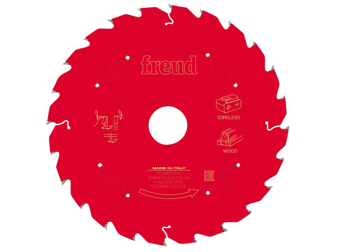 Freud Wood Circular Saw Blade 190 x 30 x 1.45/1mm x 24T F03FS10058