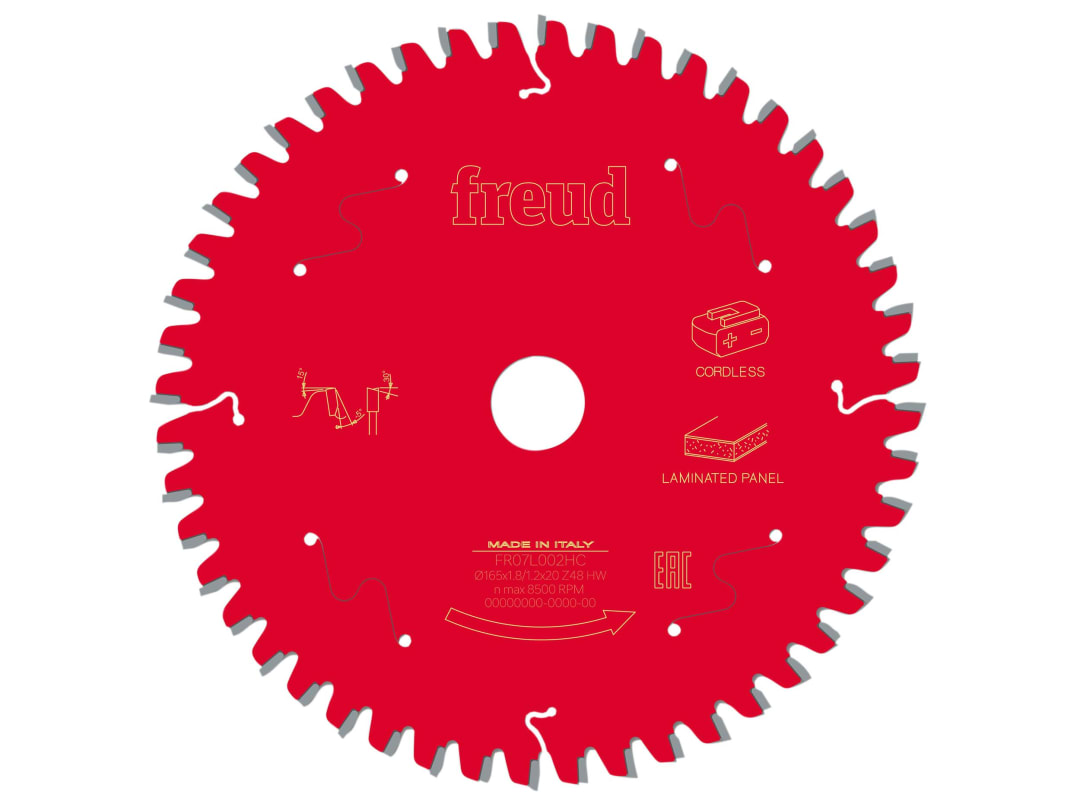 Freud Laminated Panel Circular Saw Blade 160 x 20 x 1.8/1.2mm x 48T F03FS10076