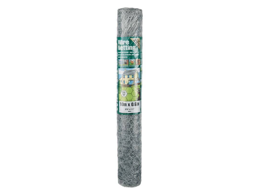 Gardman Galvanised Wire Netting 25mm² Hexagon, 10 x 0.6m 50040