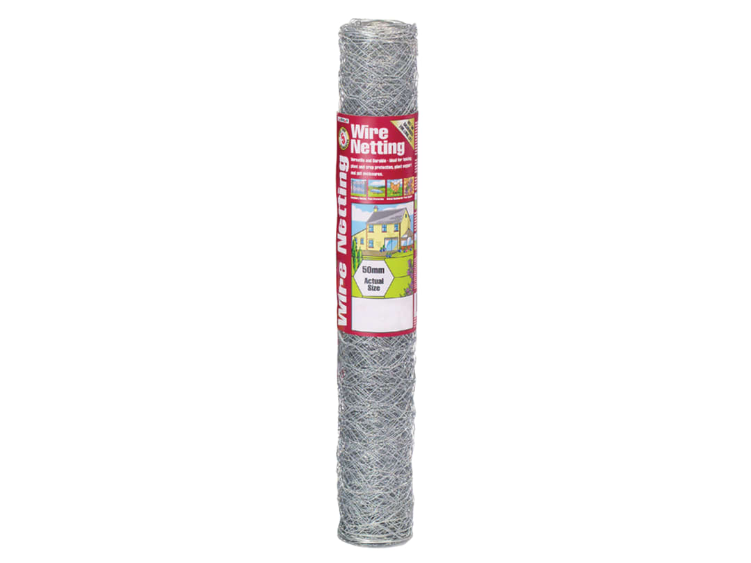 Gardman Galvanised Wire Netting 50mm² Hexagon, 10 x 0.6m 50045