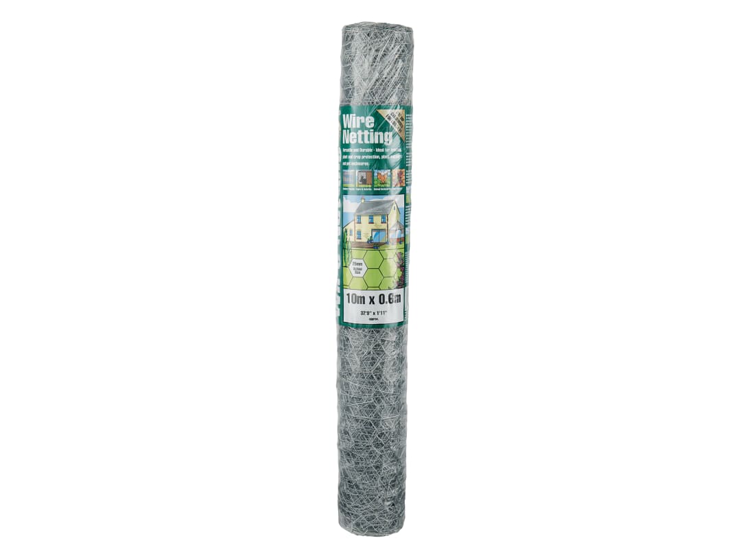 Gardman Galvanised Wire Netting 25mm² Hexagon, 10 x 0.9m 50055