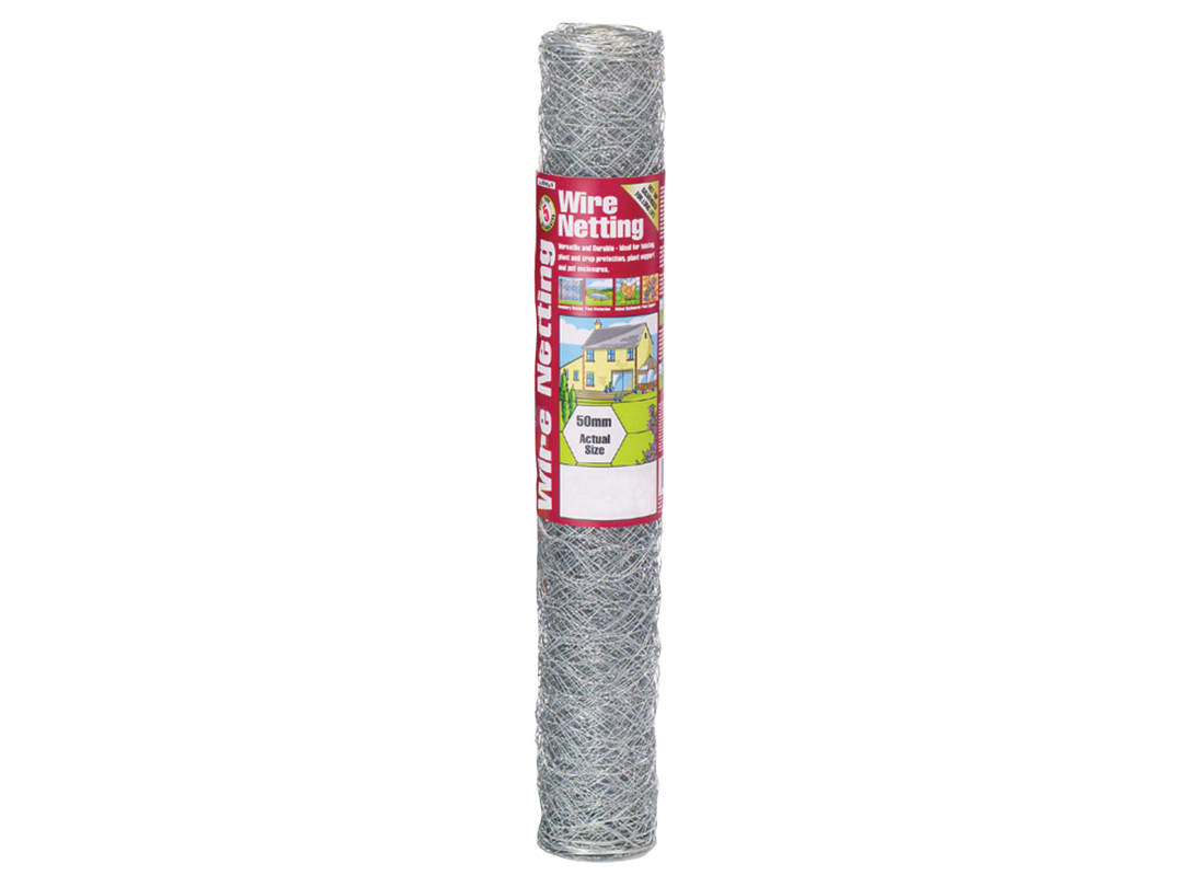Gardman Galvanised Wire Netting 50mm² Hexagon, 10 x 0.9m 50060