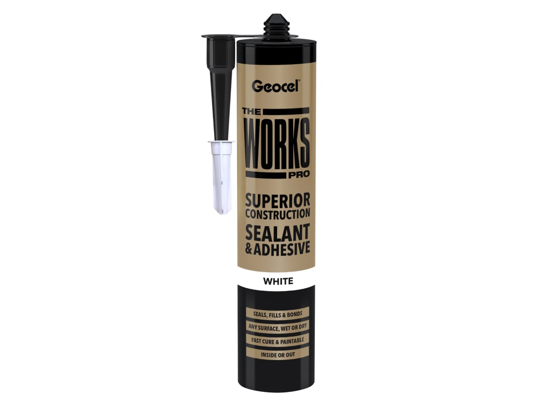 Geocel THE WORKS PRO Sealant & Adhesive White 290ml 6001240/C03