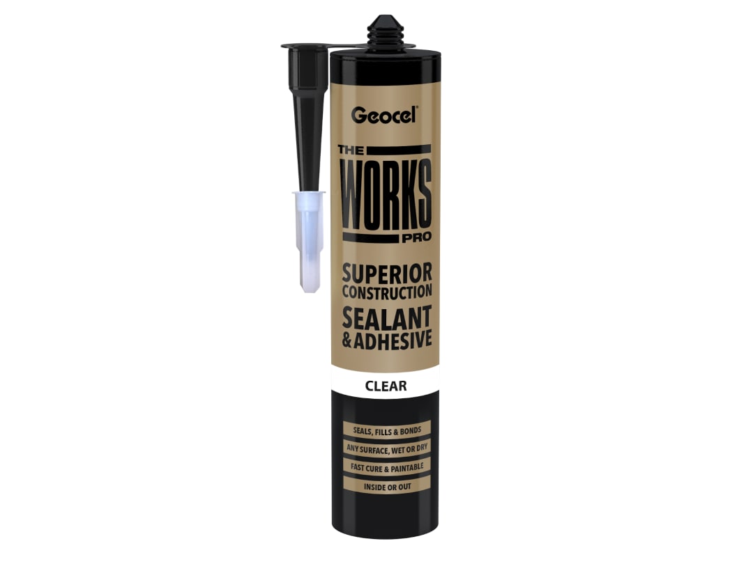 Geocel THE WORKS PRO Sealant & Adhesive Clear 290ml 6001241/C03