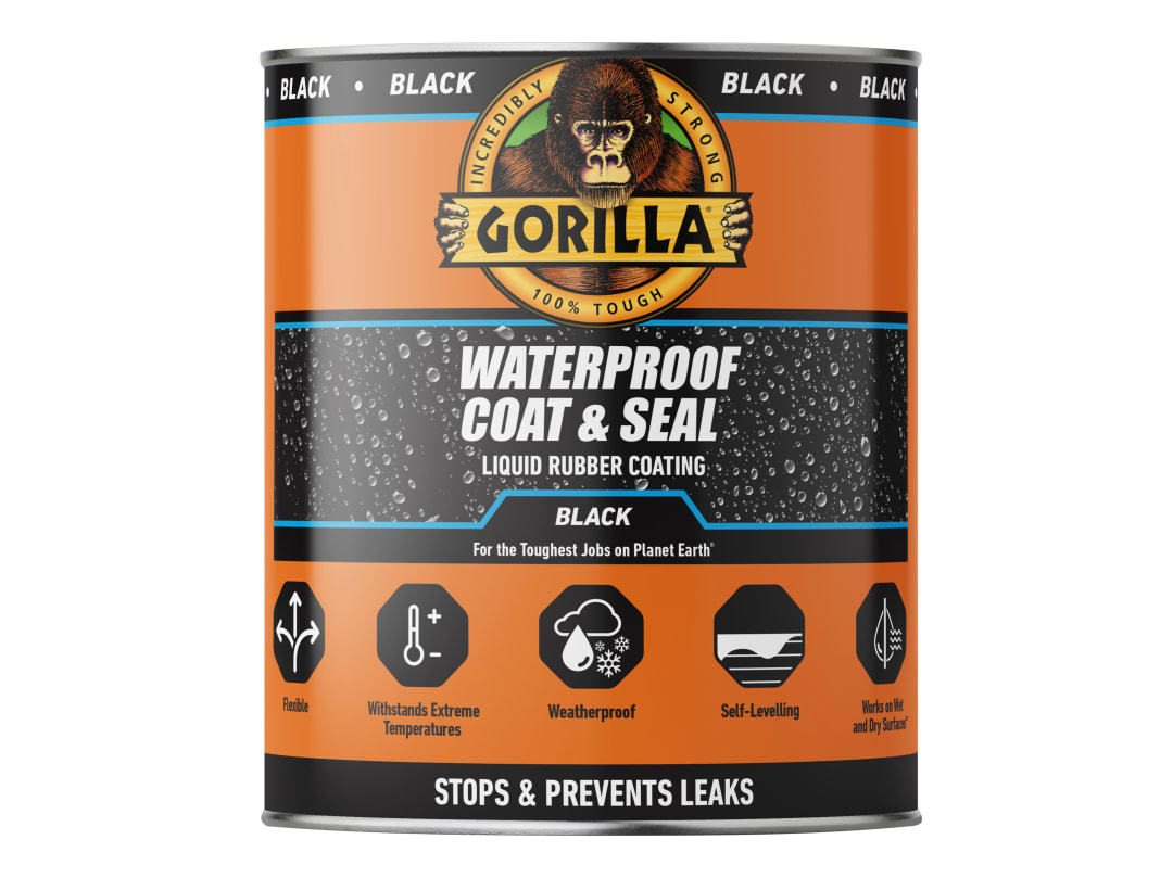 Gorilla Glue Waterproof Coat & Seal Black 473ml 3244021 114563