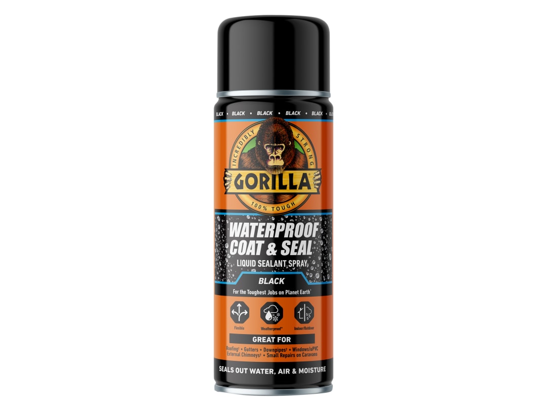 Gorilla Glue Waterproof Coat & Seal Spray Black 450ml 115173