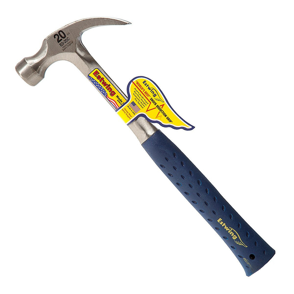Estwing E3/20C Curved Claw Hammer - Vinyl Grip 560g (20oz) E3/20C