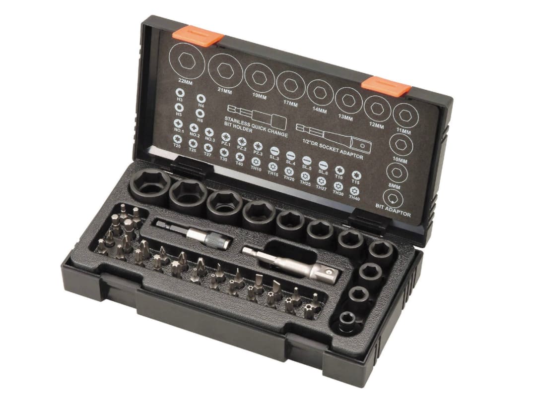 Hikoki Metric 1/2in Drive Impact Socket & Bit Set, 41 Piece 752500
