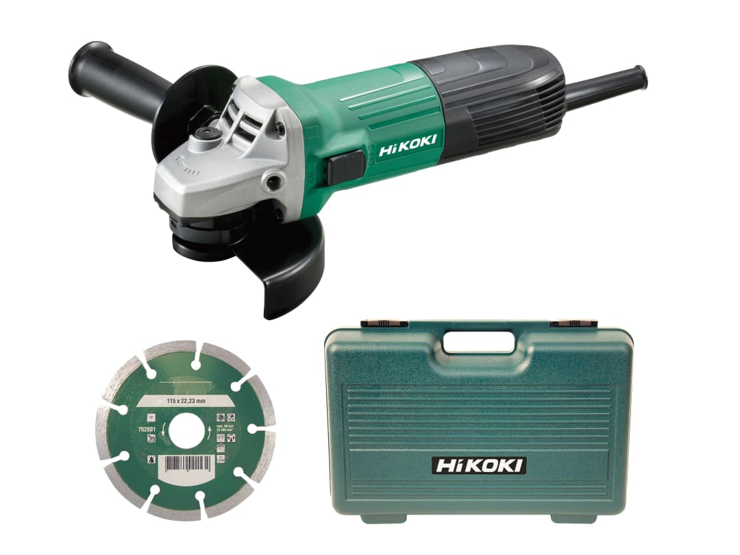 Hikoki G12STX/J7 Angle Grinder Diamond Blade & Case 115mm 600W 240V G12STXJ7Z