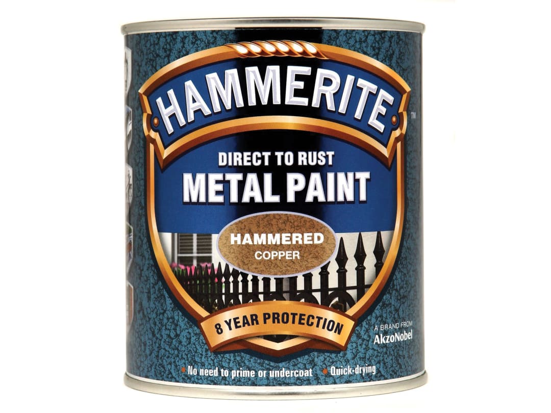 Hammerite Direct to Rust Hammered Finish Metal Paint Copper 750ml 5092964