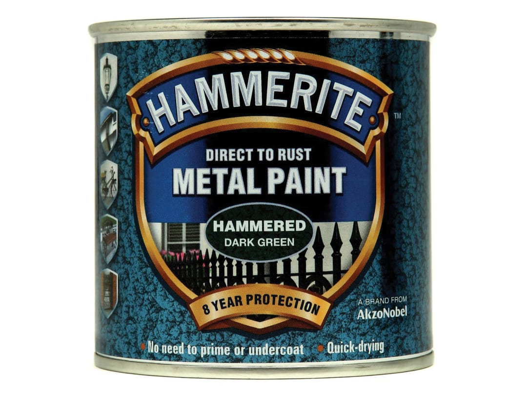 Hammerite Direct To Metal Hammered Dark Green 250ml 5084831
