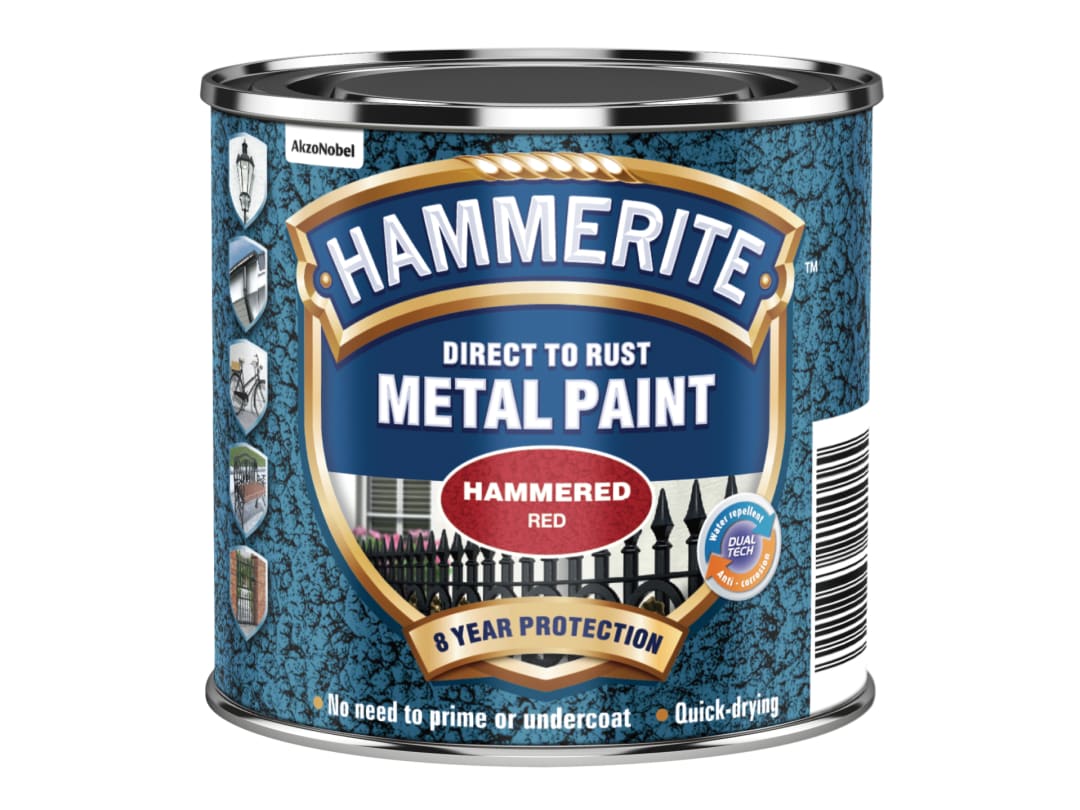 Hammerite Direct To Metal Hammered Red 250ml 5092961