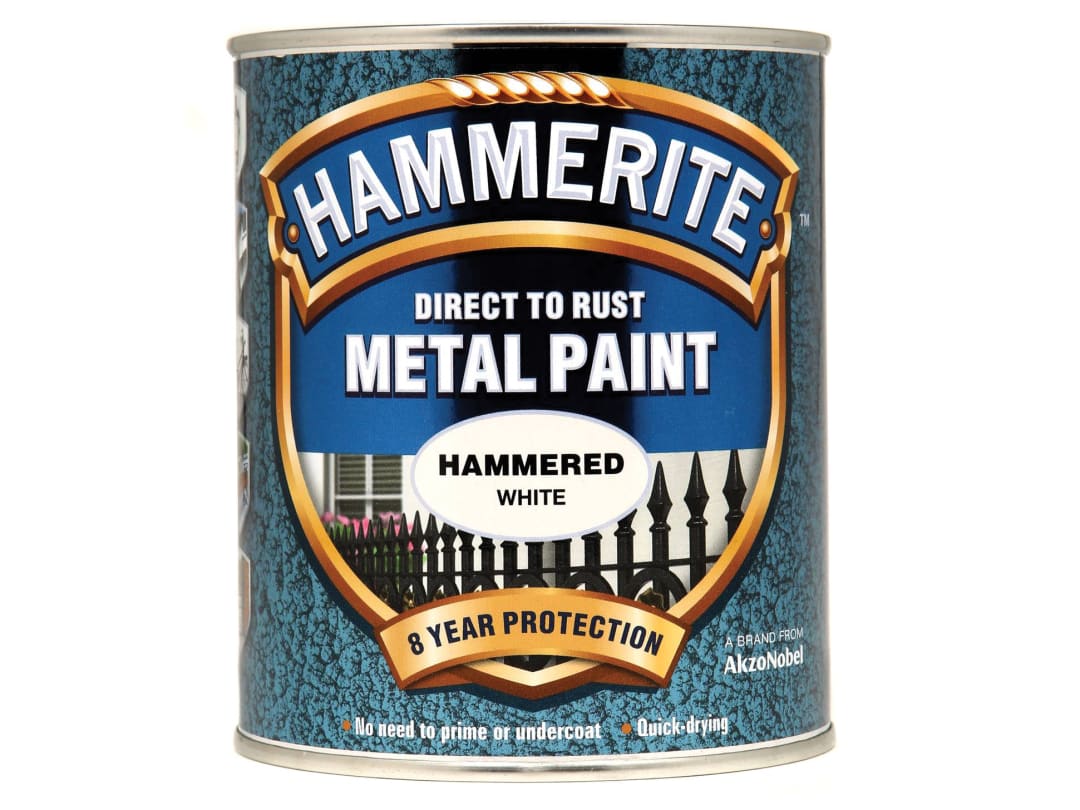Hammerite Direct To Metal Hammered White 750ml 5092971