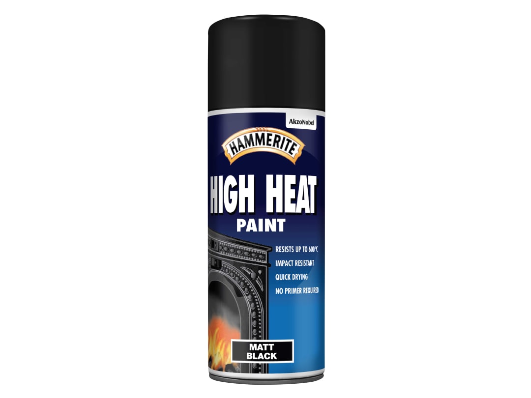 Hammerite High Heat Paint Aerosol 400ml Black 5092866