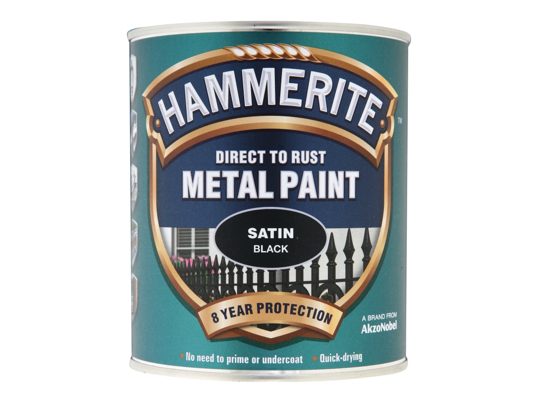 Hammerite Satin Finish Black 750ml 5092829