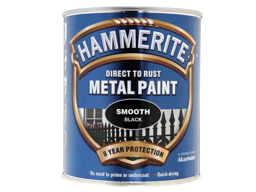 Hammerite Direct To Metal Smooth Black 750ml 5092966