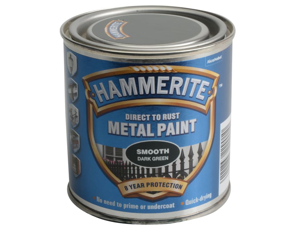 Hammerite Direct To Metal Smooth Dark Green 250ml 5084889