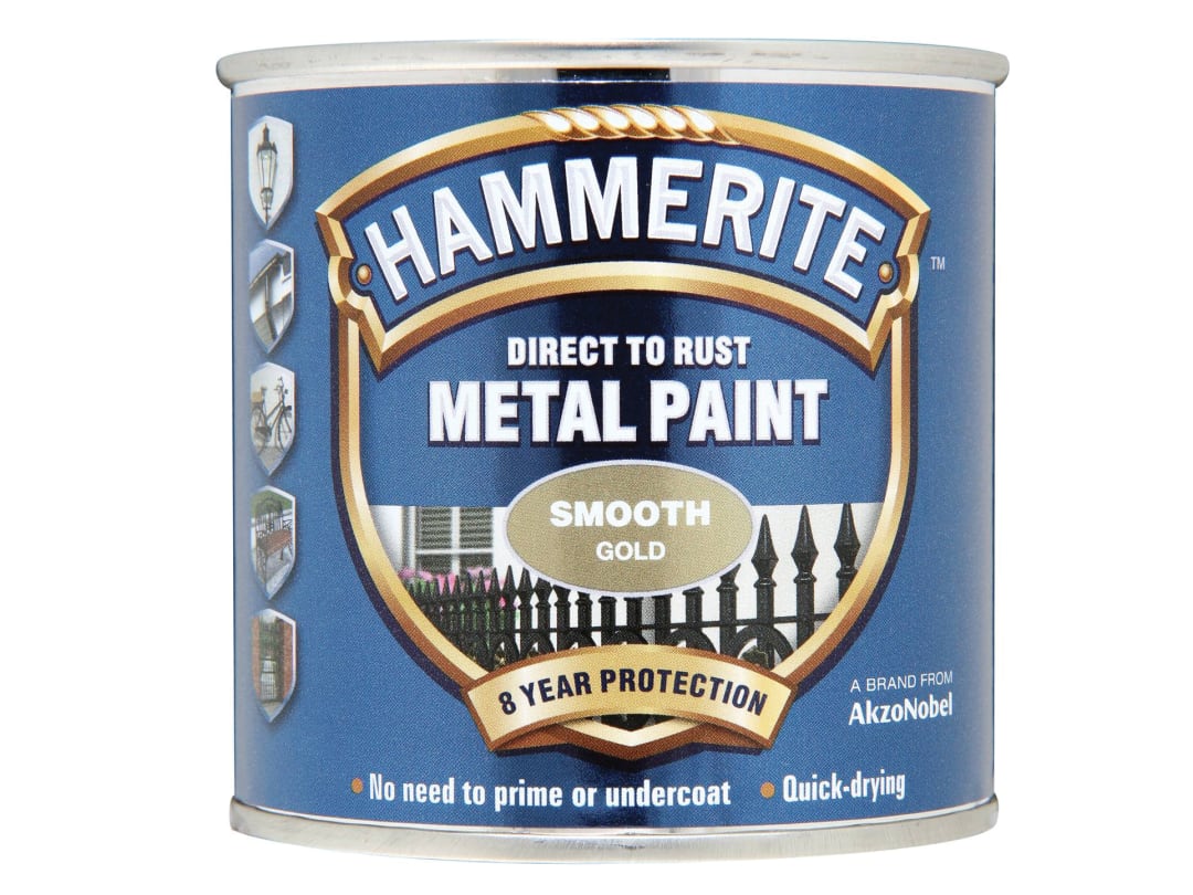 Hammerite Direct To Metal Smooth Gold 250ml 5084847