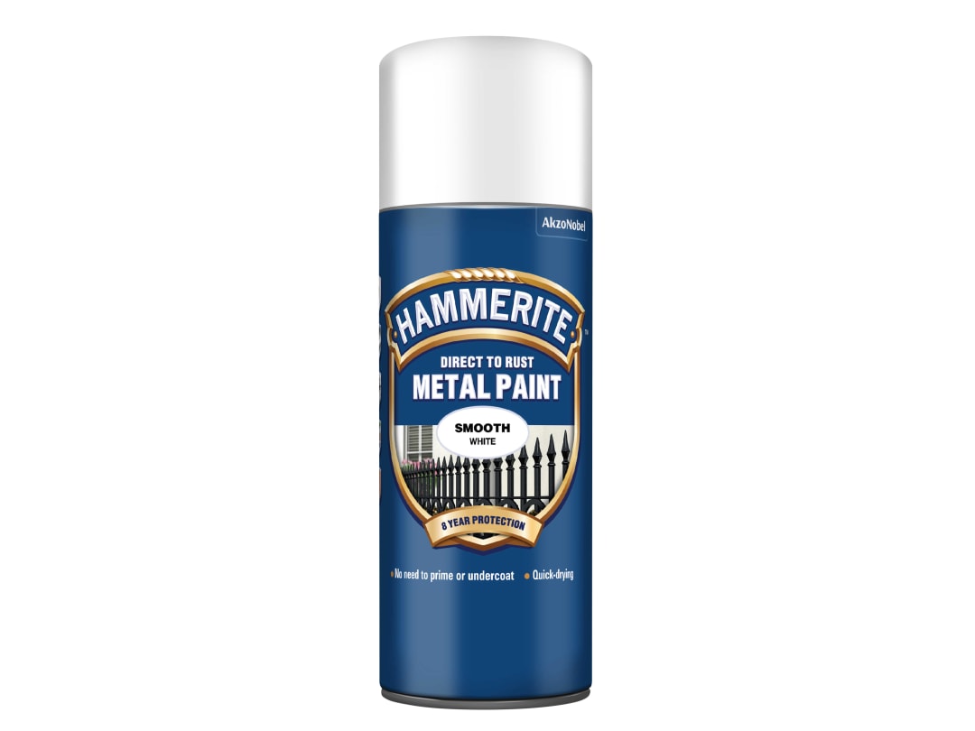 Hammerite Smooth Finish Aerosol White 400ml 5084782