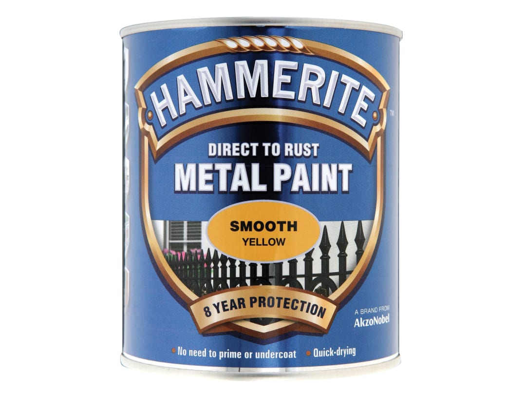 Hammerite Direct To Metal Smooth Yellow 750ml 5092874