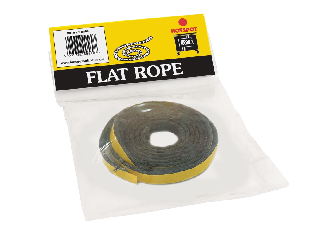 Hotspot Flat Rope Self-Adhesive 10mm x 2mm x 2m Black HS221680 HS221680