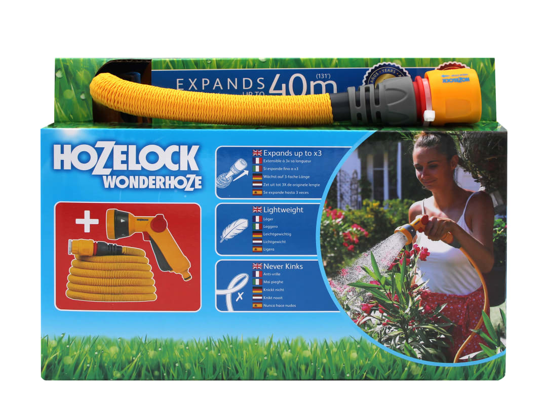 Hozelock Wonderhoze 40m + Multi Spray Gun 100-101-263 100-101-263