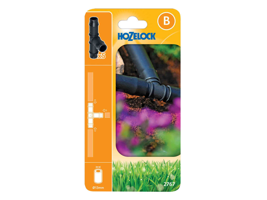 Hozelock 2767 T-Piece 13mm (Pack 5) 100-001-331
