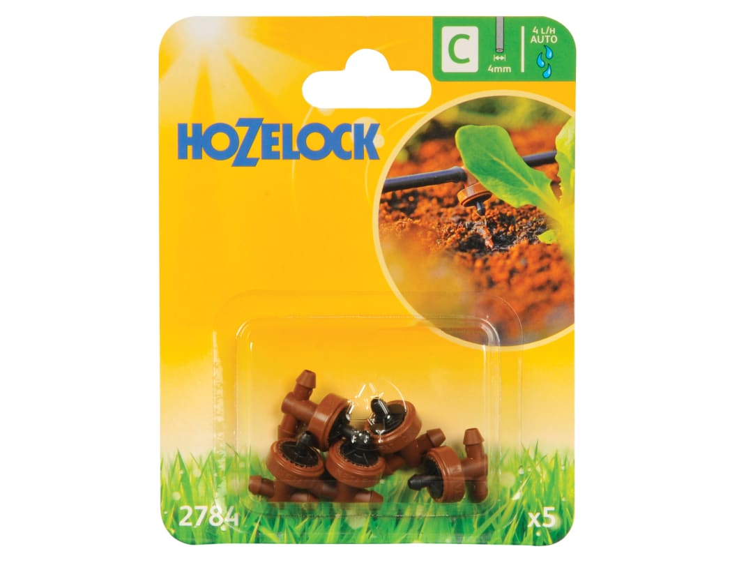 Hozelock 2784 In Line Pressure Dripper 4mm (Pack 5) 100-001-364