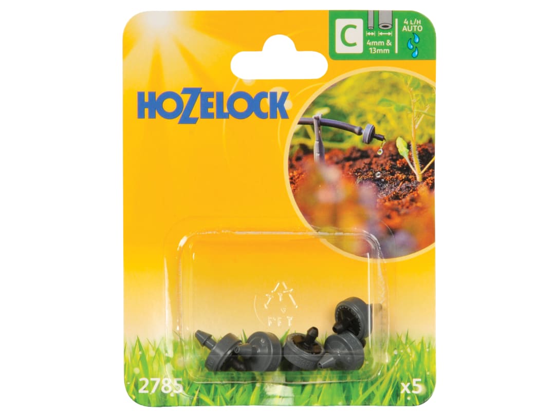 Hozelock 2785 End Line Pressure Dripper 4mm/13mm (Pack 5) 100-001-366