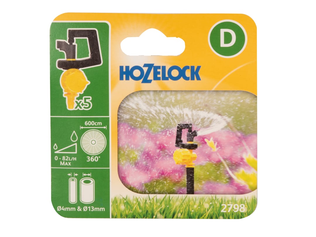 Hozelock 2798 Adjustable 360° Mini Sprinkler (Pack 5) 100-001-391