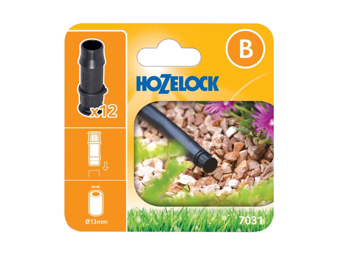 Hozelock 7031 End Plug 13mm (Pack 12) 100-002-002