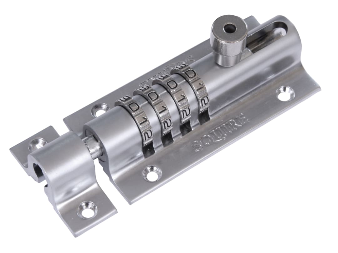 Squire CombiBolt 4 Re-Codable Locking Bolt Chrome 120mm COMBI4CH