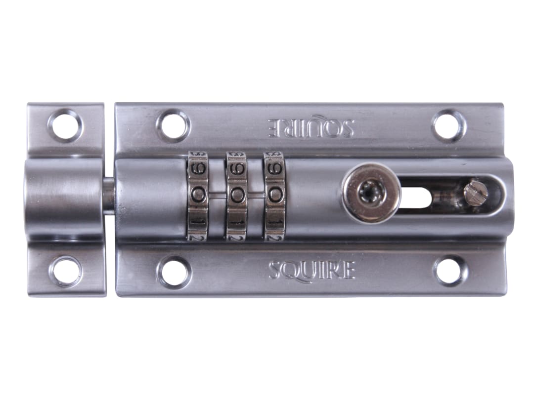 Squire CombiBolt 3 Re-Codable Locking Bolt Chrome 92mm COMBI 3CH