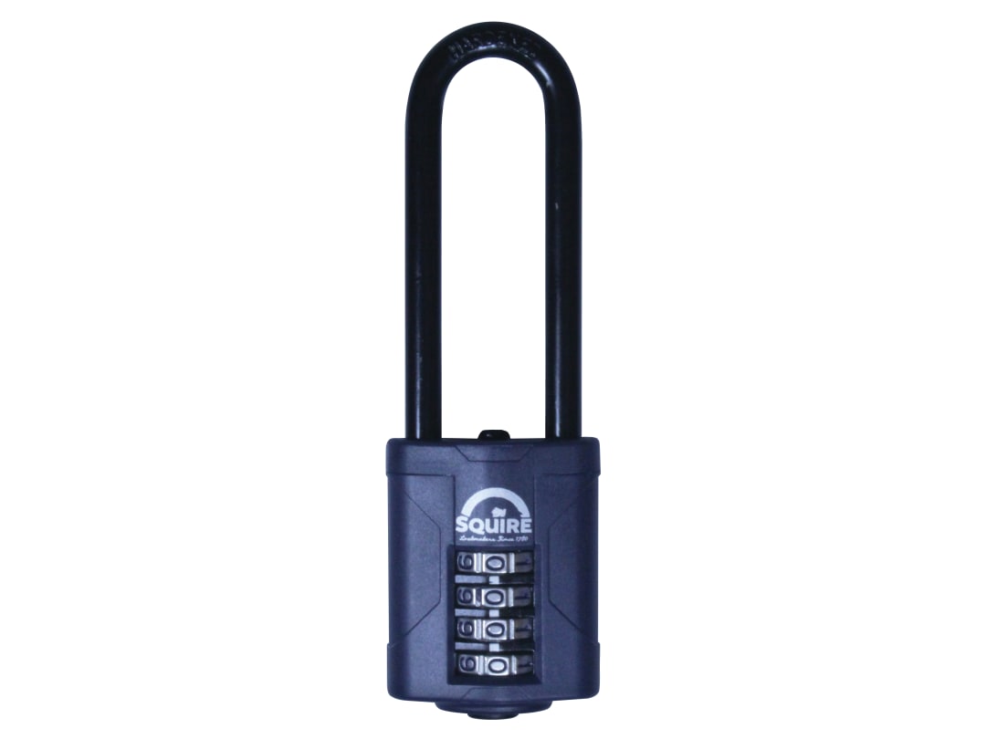 Squire CP40/2.5 Combination Padlock 4-Wheel 40mm Extra Long Shackle 63mm Boxed CP4025BX