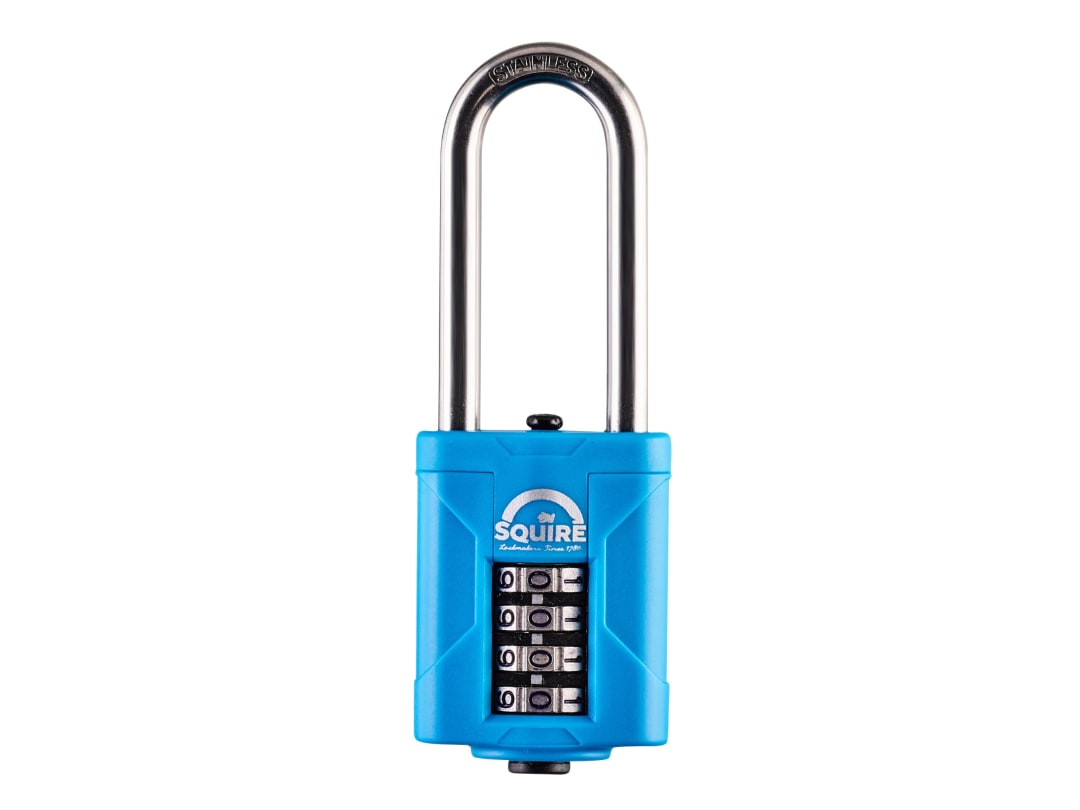 Squire CP50S25 Heavy-Duty Rustproof Marine Combi Padlock 50mm Long Shackle 63mm CP50S25