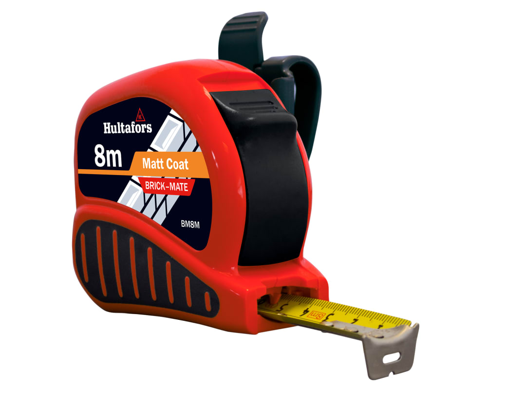 Hultafors BM8M Brick-Mate Pocket Tape 8m (Width 25mm) (Metric only) 352403