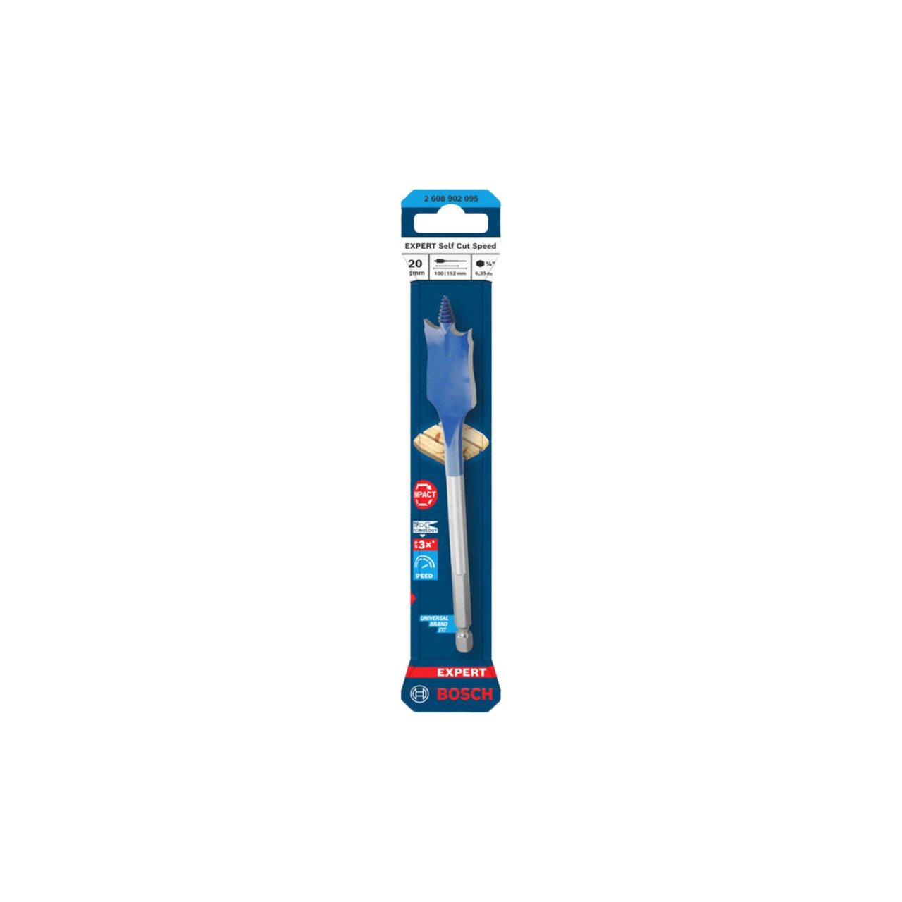 Bosch Powertool Accessories EXPERT Self Cut Speed Spade Drill Bit 20 x 100 x 152mm 2.608.902.095