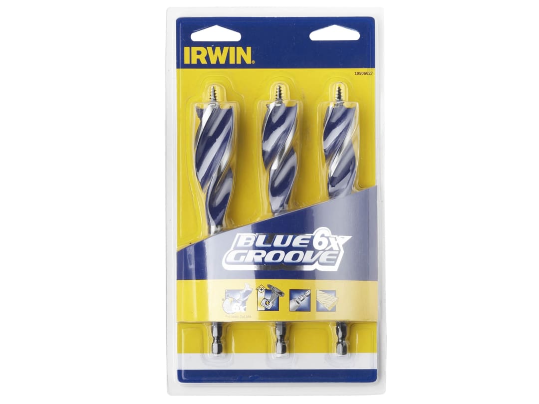 Irwin IRWIN® Blue Groove 6X Wood Drill Bit Set, 3 Piece 10506627