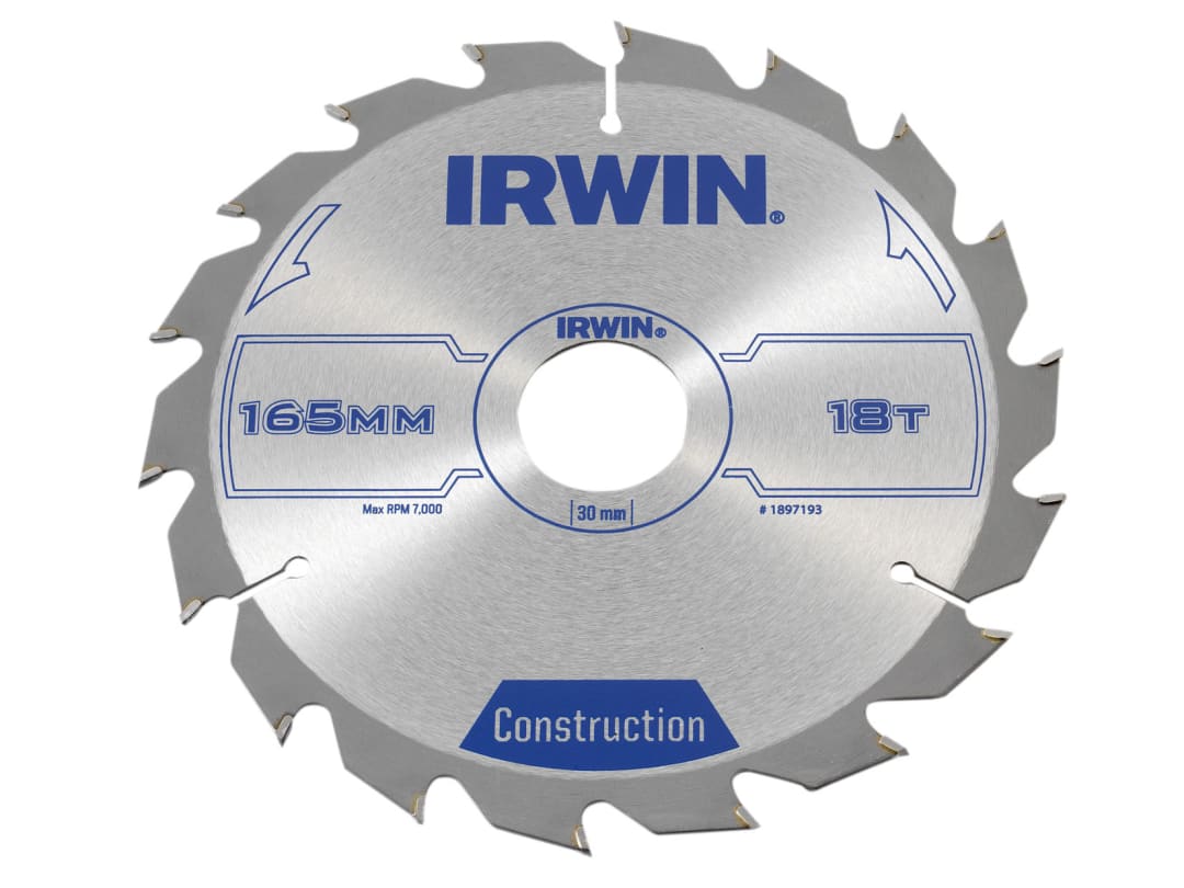 Irwin IRWIN® Construction Circular Saw Blade 165 x 30mm x 18T ATB 1897193