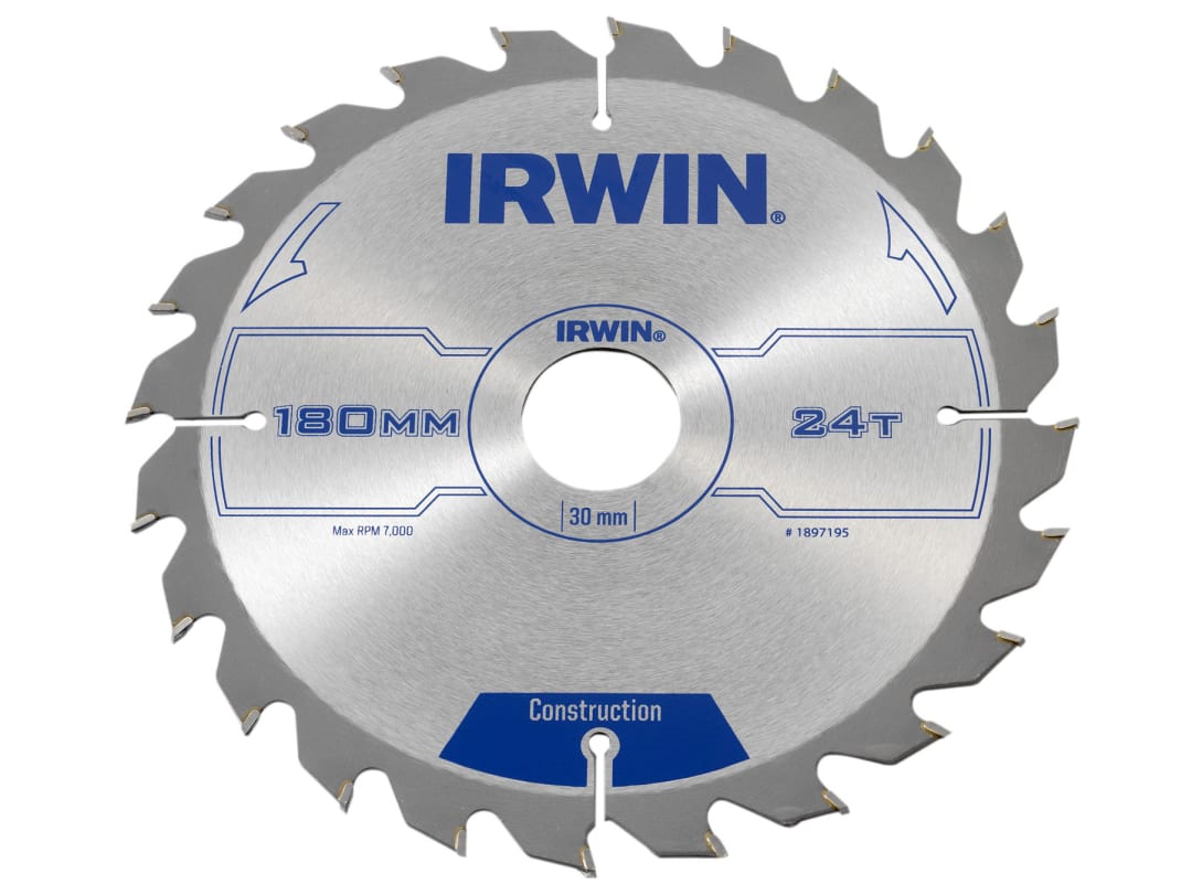 Irwin IRWIN® Construction Circular Saw Blade 180 x 30mm x 24T ATB 1897195