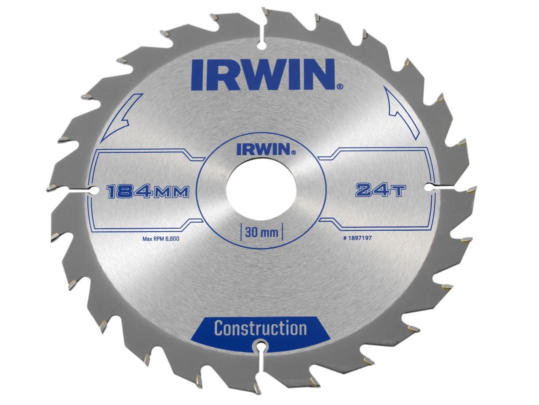 Irwin IRWIN® Construction Circular Saw Blade 184 x 30mm x 24T ATB 1897197