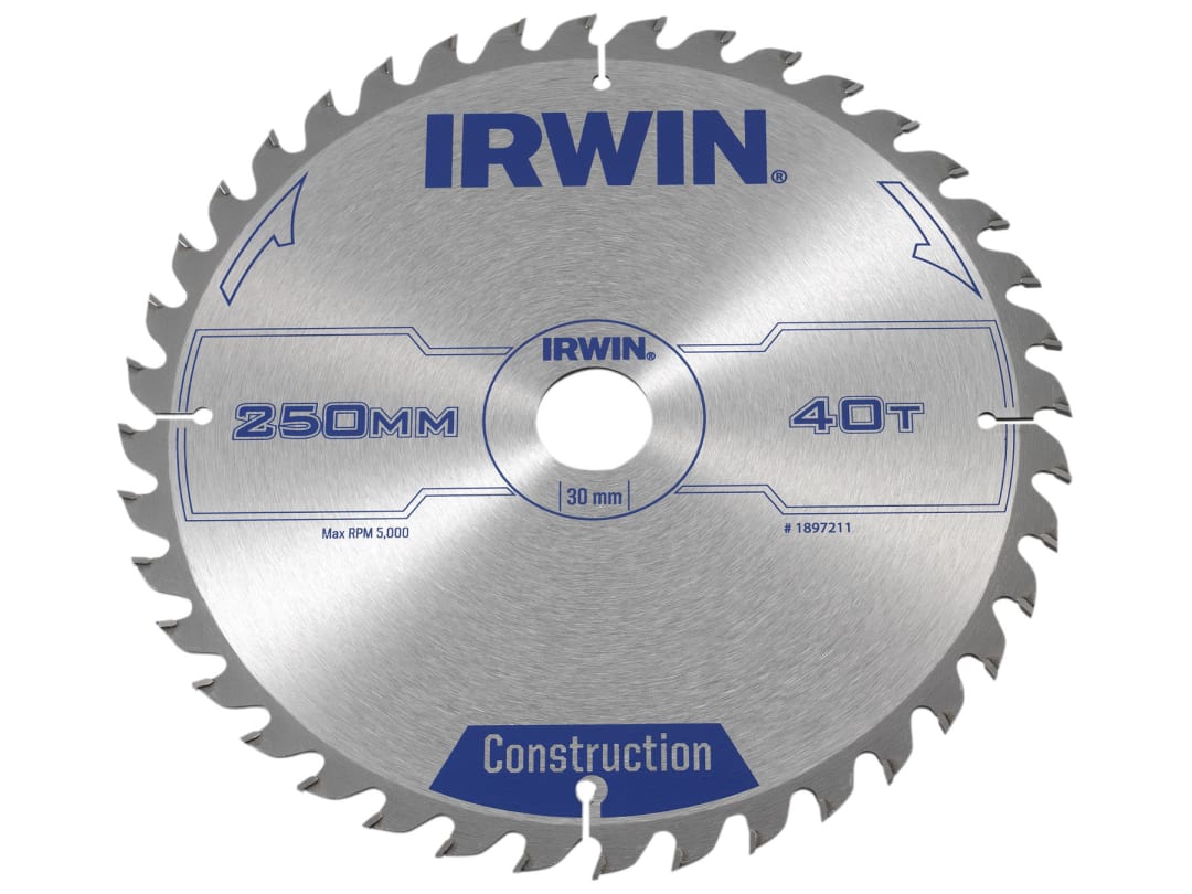 Irwin IRWIN® General Purpose Table & Mitre Saw Blade 250 x 30mm x 40T ATB 1897211