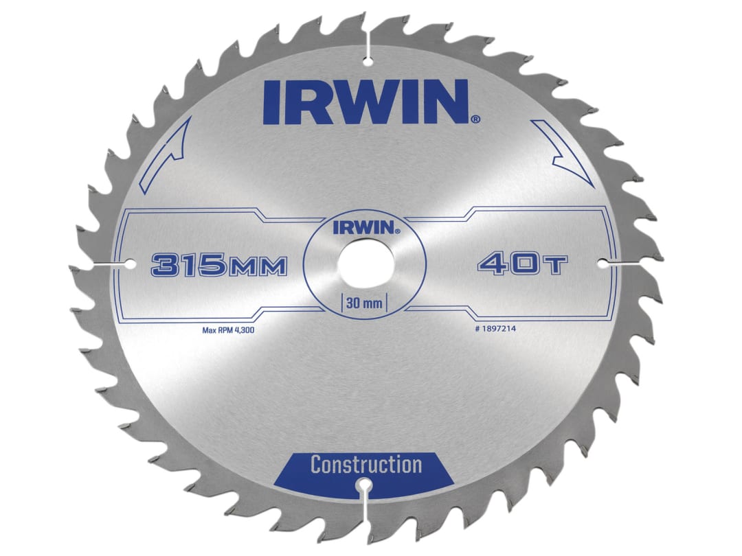 Irwin IRWIN® General Purpose Table & Mitre Saw Blade 315 x 30mm x 40T ATB 1897214