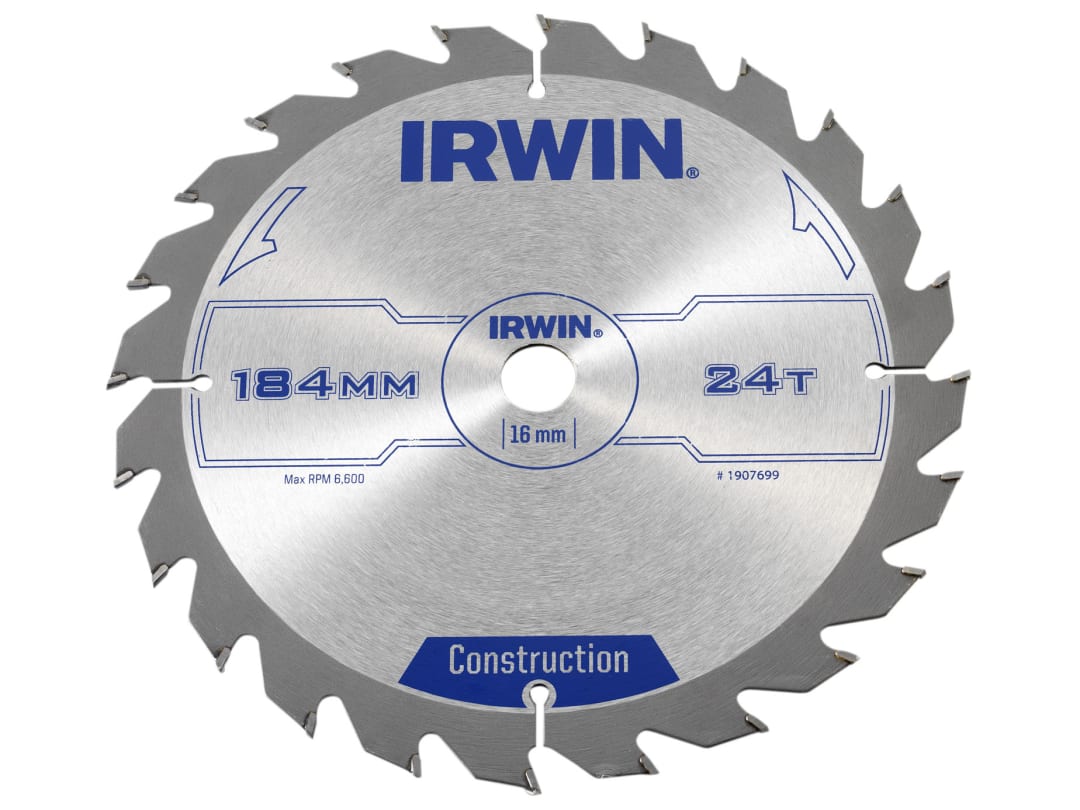 Irwin IRWIN® Construction Circular Saw Blade 184 x 16mm x 24T ATB 1907699
