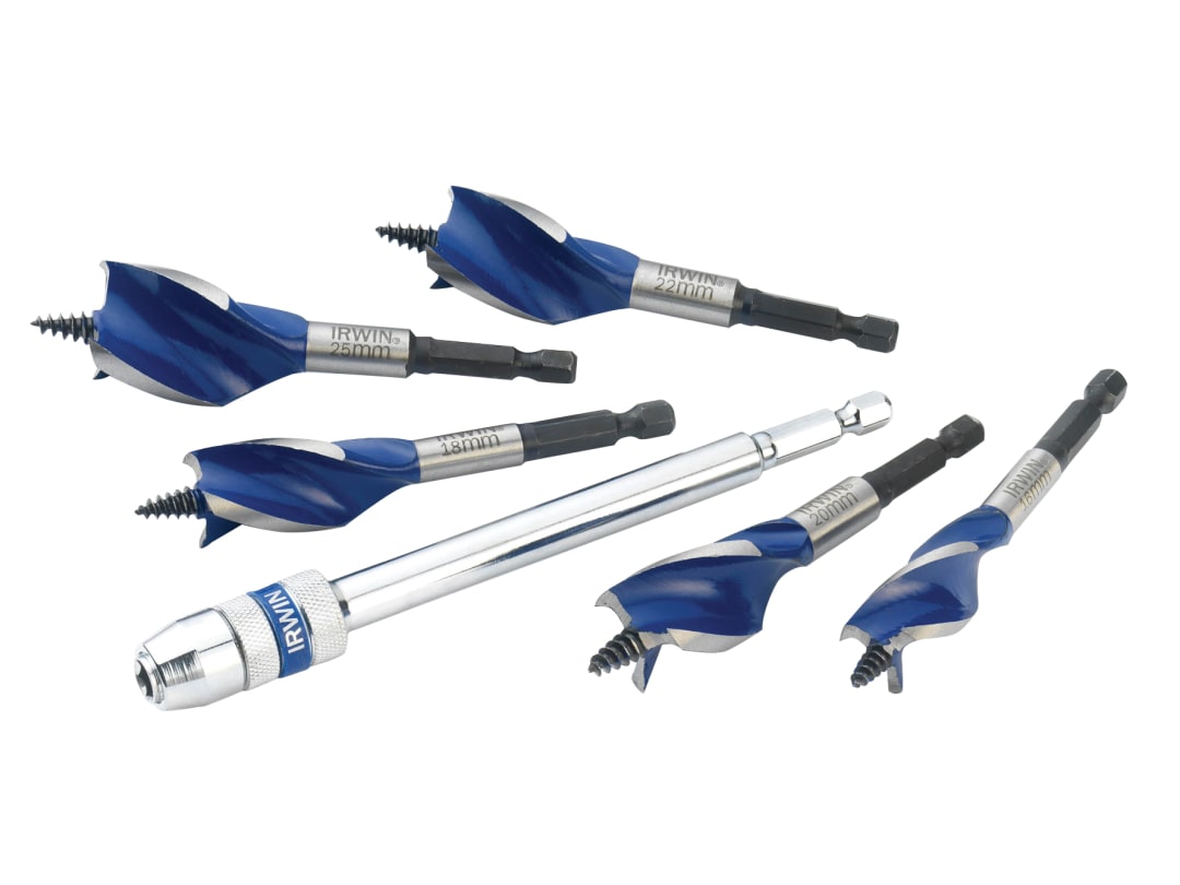Irwin IRWIN® Blue Groove 6X Stubby Wood Bit Set, 5 Piece 1922007