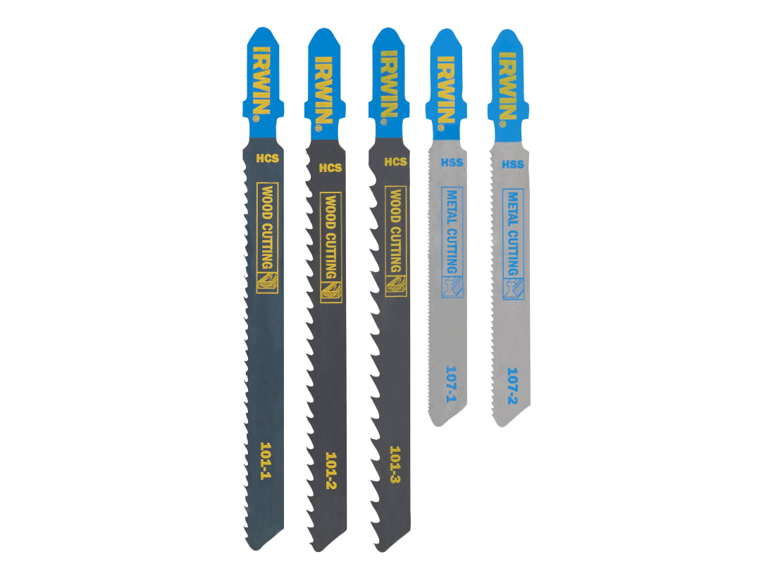 Irwin IRWIN® HCS/HSS T-Shank Jigsaw Blade Set, 5 Piece IW1014501