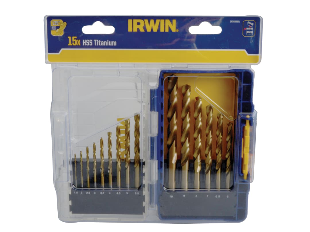 Irwin IRWIN® HSS Titanium Metal Drill Bit Set, 15 Piece IW3038501