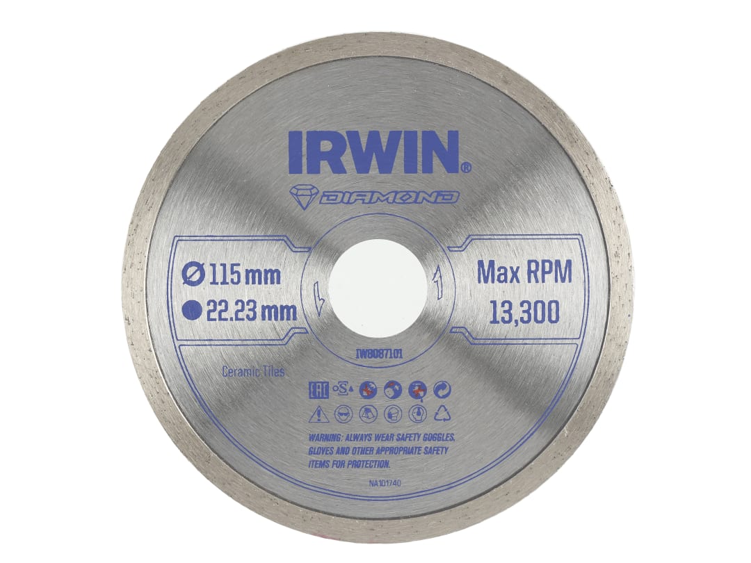 Irwin IRWIN® Continuous Rim Diamond Blade 115 x 22.23mm IW8087101