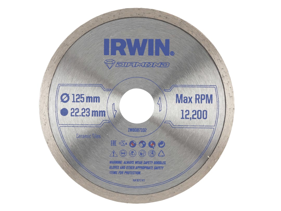 Irwin IRWIN® Continuous Rim Diamond Blade 125 x 22.23mm IW8087102
