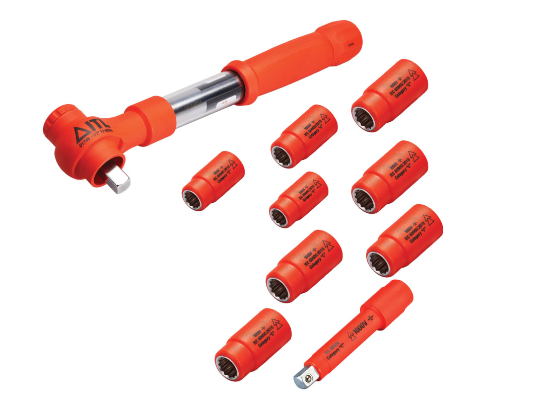 ITL Insulated Insulated 1/2in Drive Imperial Torque Wrench Kit, 10 Piece 00027